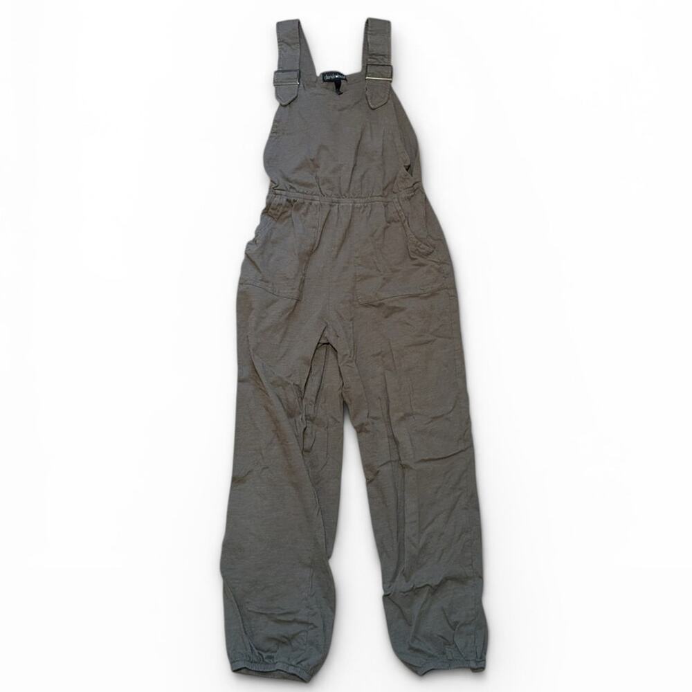 Derek Heart Green Utillitarian Bib Sleeveless Overalls - Picture 1 of 7
